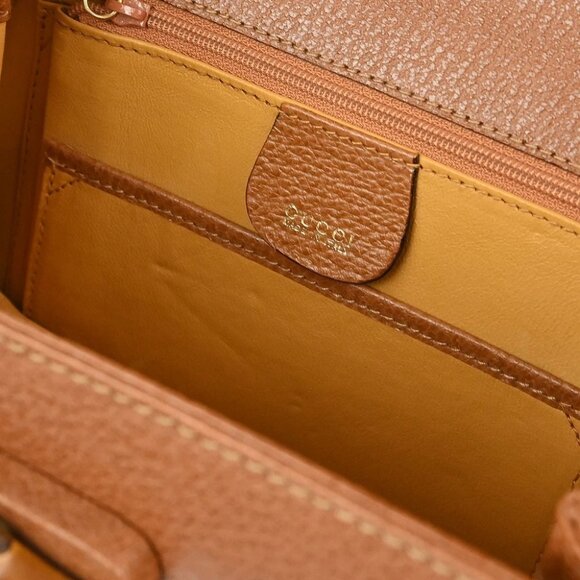 Gucci Brown Bamboo 2way Handbag - Picture 9 of 11